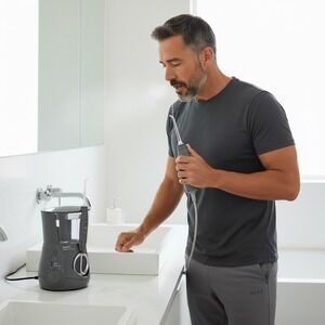 Waterpik Aquarius Water Flosser WP-667CD Modern Gray 10 Settings 7 Tips NEW